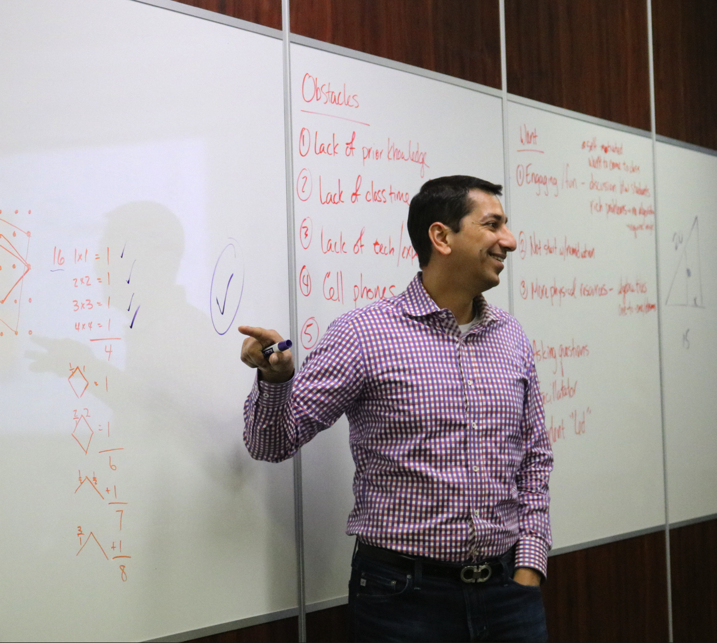 Dr. Raj Shah speaking to teachers